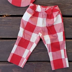 Adorable Janie and Jack pants and hat set